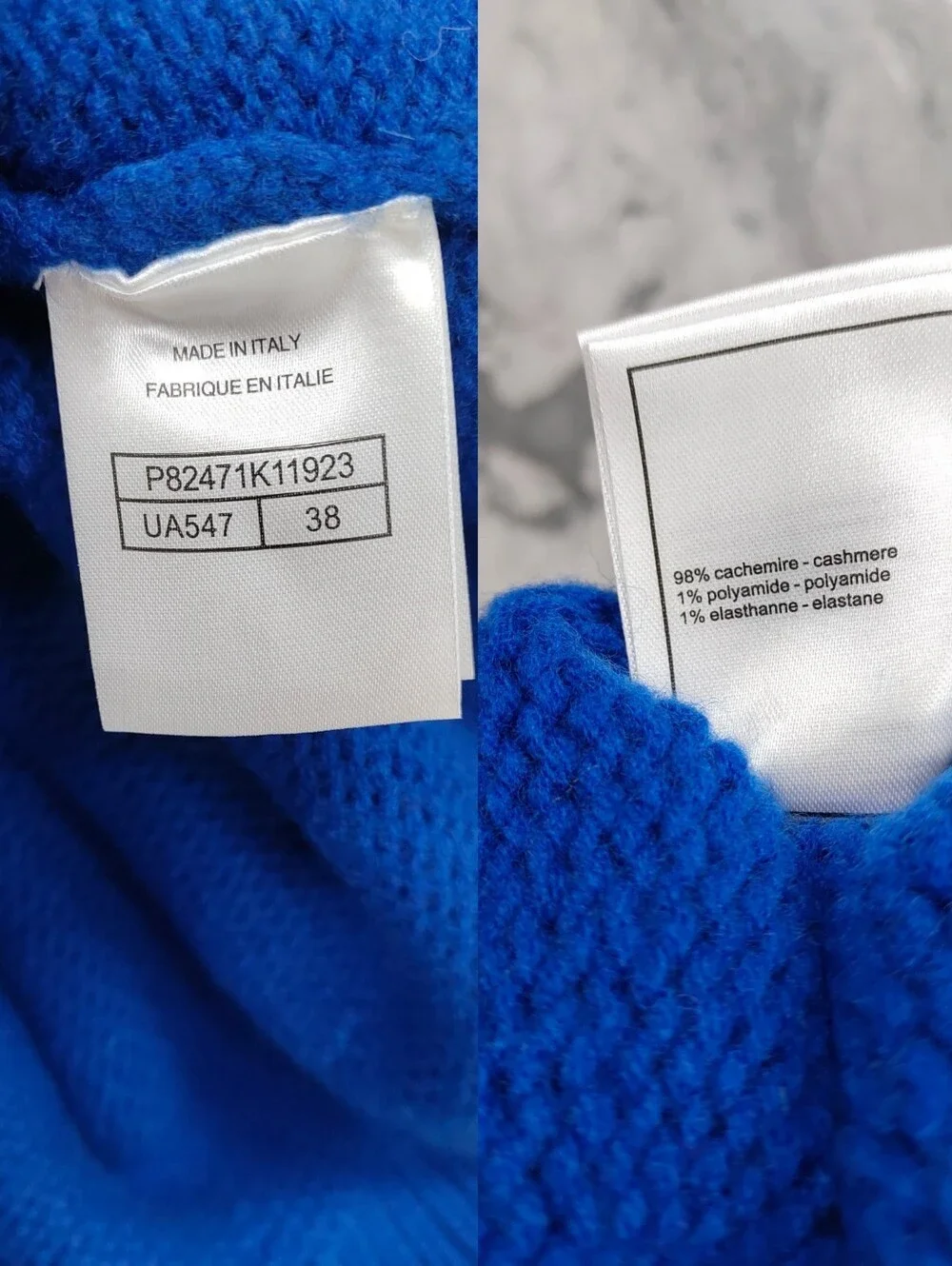 CHANEL blue knit